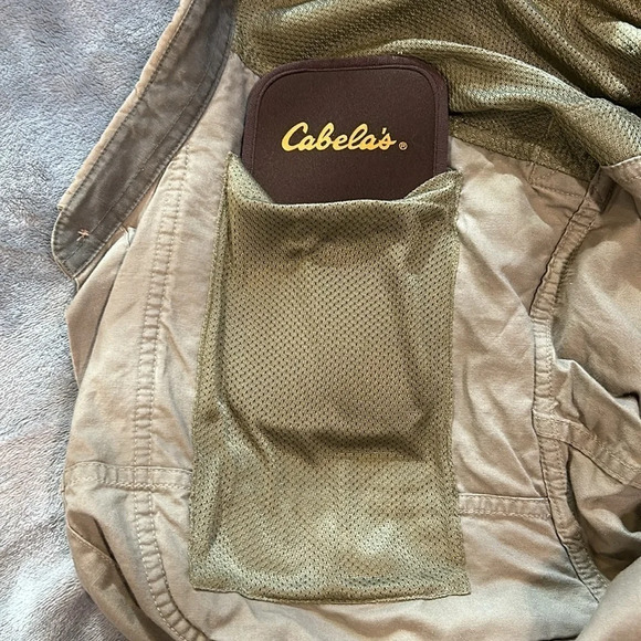 Cabelas Outdoor Gear Men’s Khaki Button Front Right Hand Shooting Shirt Sz XL - Picture 11 of 12